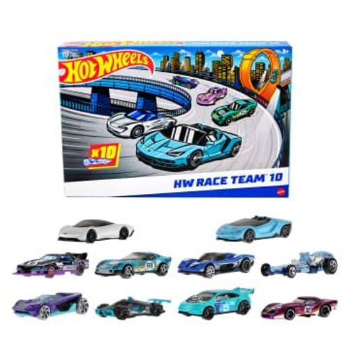 Hot Wheels-Coffret De 10 Voitures De Course