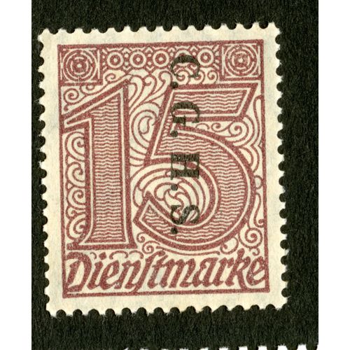 Timbre Oblitéré Dienstmarke 15