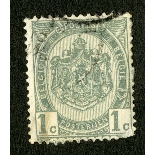 Timbre Oblitéré Belgique, Belgie, Postes, Posterijen, 1 C