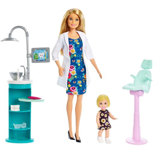 Barbie - Coffret Poup�e Barbie Dentiste Blonde