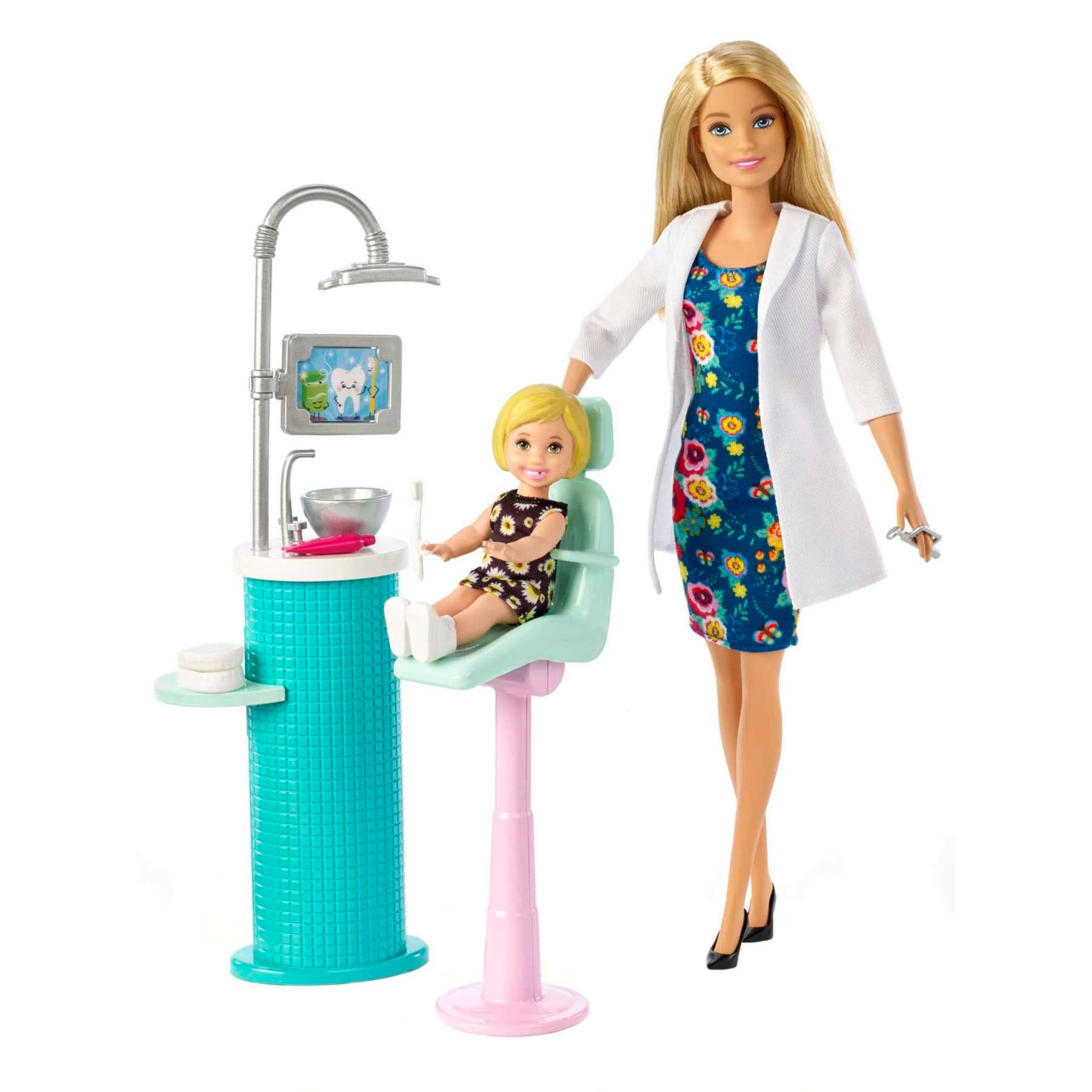 Barbie - Coffret Poup�e Barbie Dentiste Blonde - 5