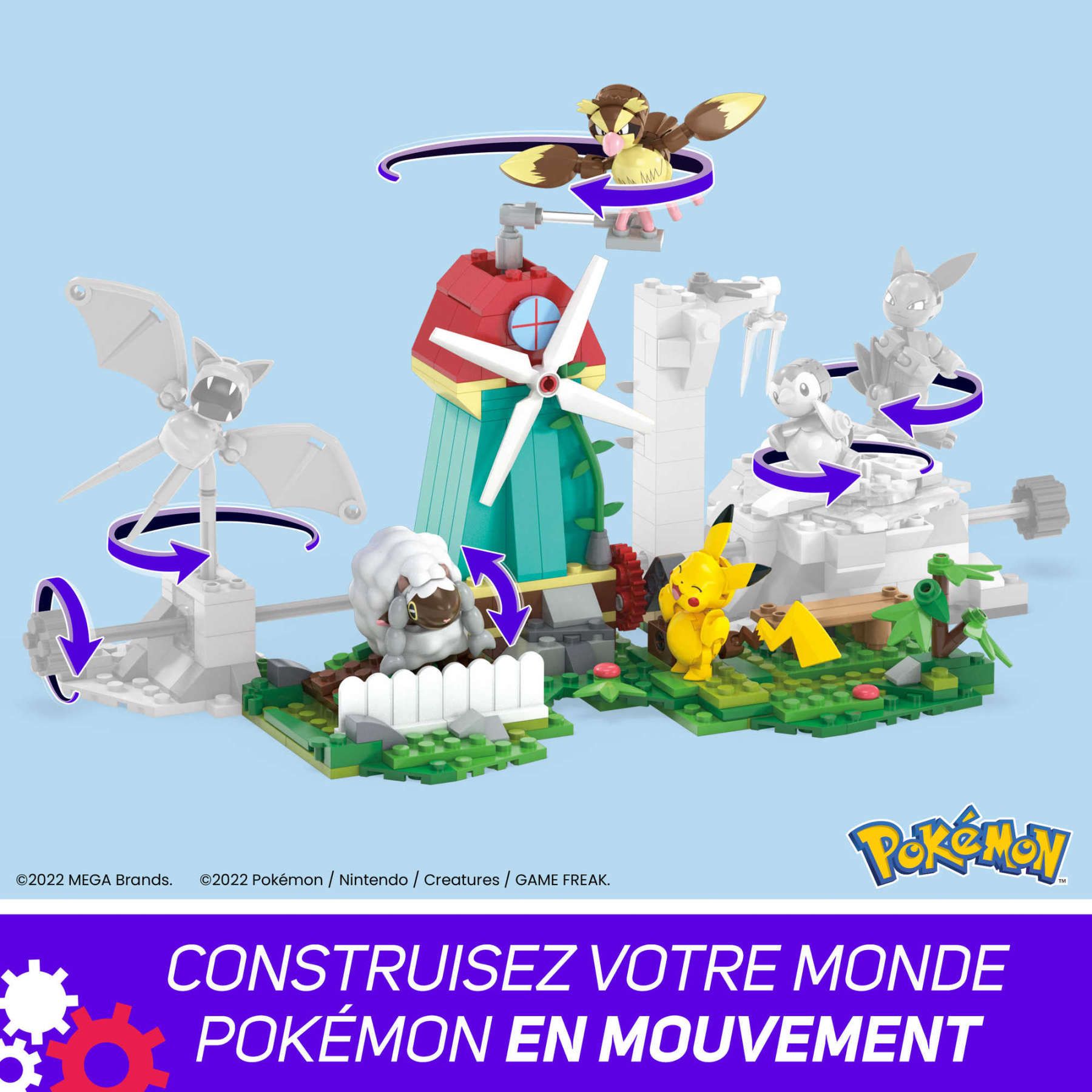 Mega Pok�mon - Pikachu, Roucool Et Moumouton - Jouet De Construction - 7 An... - 7