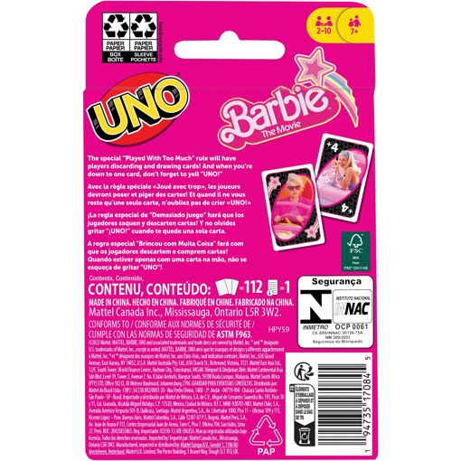 Uno Barbie - Jeu De Cartes Inspir� Du Film Barbie - 6