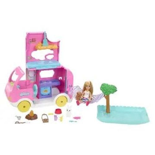 Barbie - Coffret Barbie Camping-Car De Chelsea - Poupée Mannequin - 3 Ans Et +