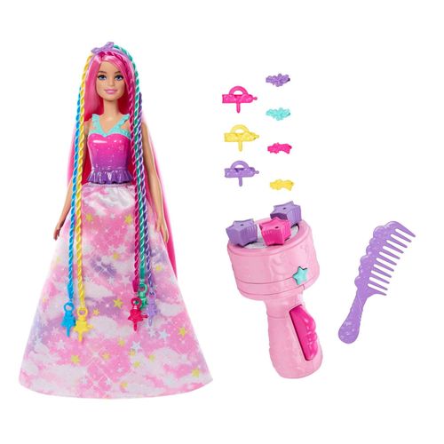 Poupée Barbie Princesse Tresses Magiques Dreamtopia Robe nuages