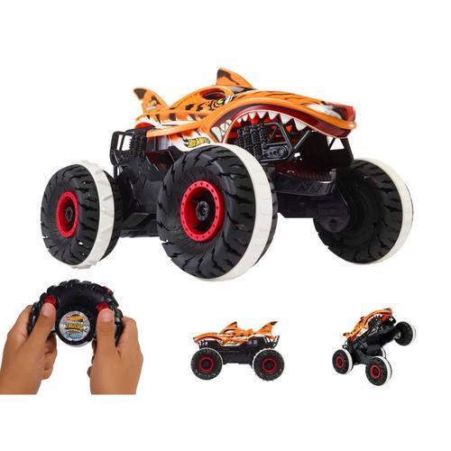 Hot Wheels - Monster Trucks Véhicule Radiocommandé L'inarrêtable Tiger Shark