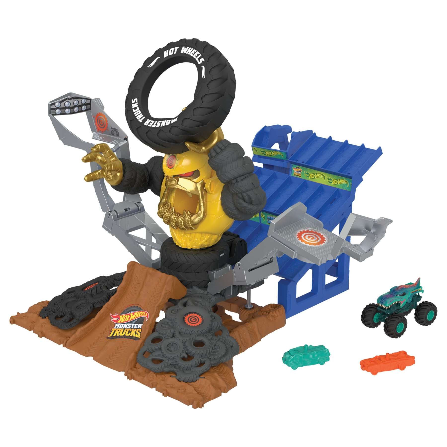 Hot Wheels-Monster Trucks Arena Smashers-Combat Mega-Wrex Vs Gorzilla