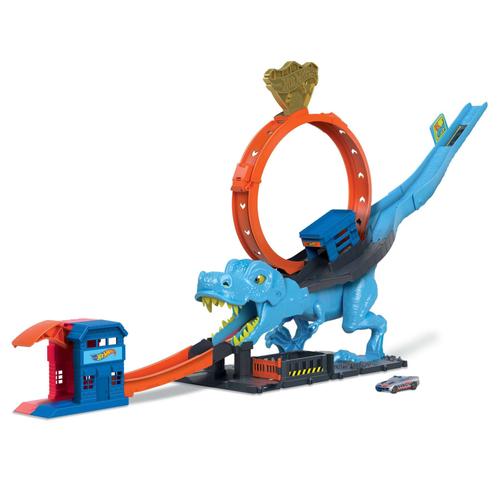 City Hot Wheels - L'attaque Du T-Rex - Coffret Avec 1 Voiture  Petite Voiture - 3 Ans Et +