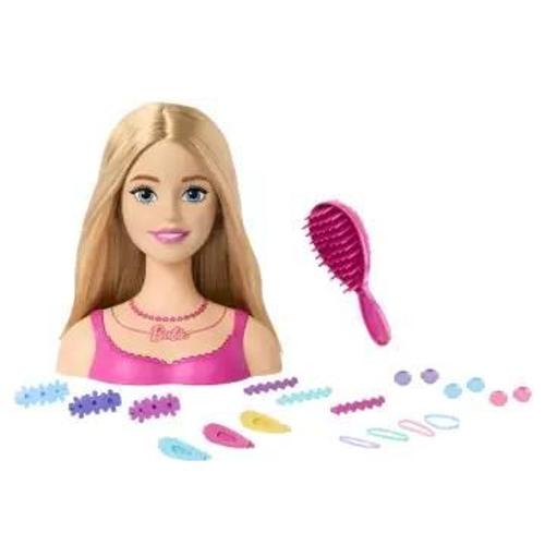 Barbie-Tête À Coiffer Et Accessoires, Chevelure Blonde Et Accessoires