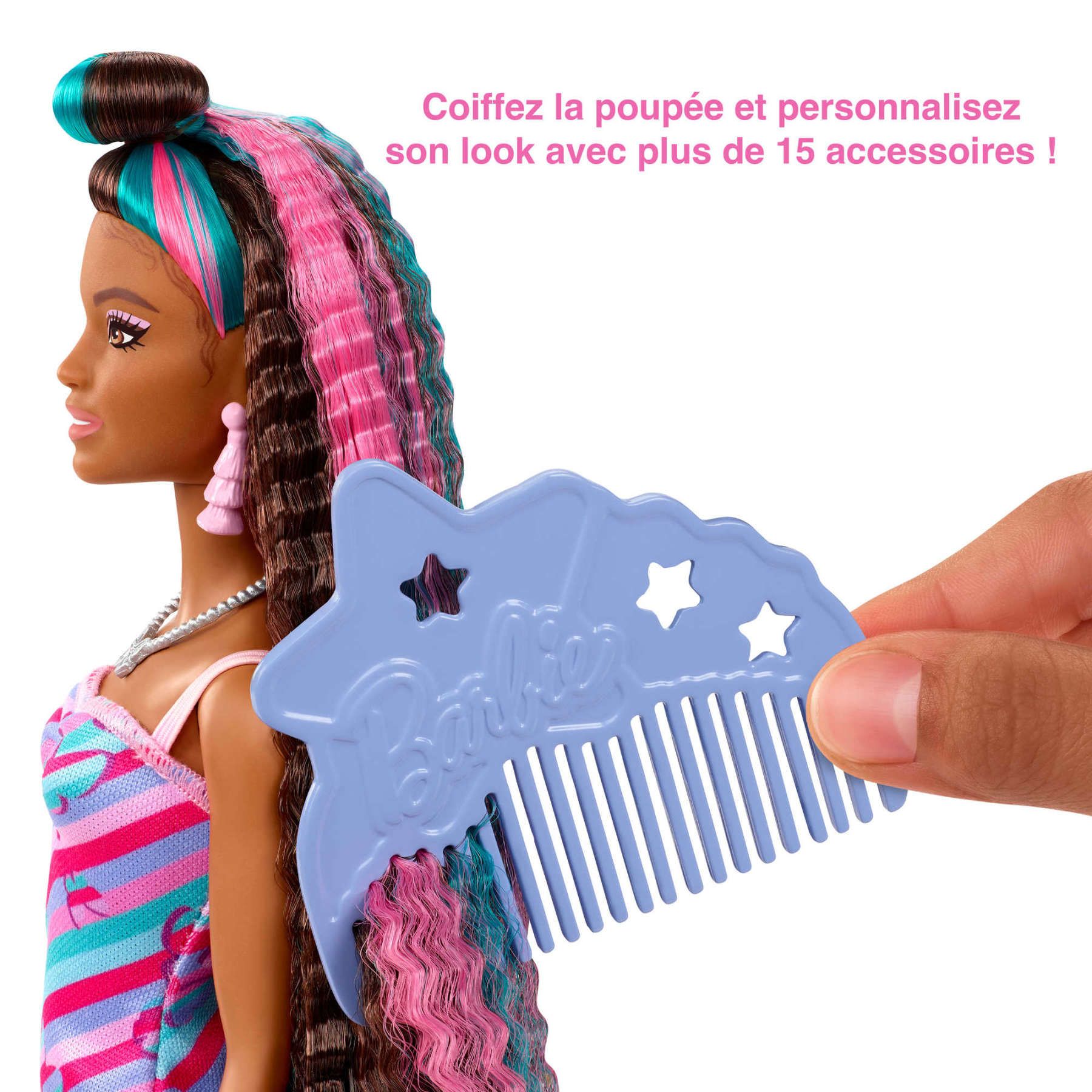 Totally Hair Barbie - Barbie Ultra Chevelure Papillons - Poup�e Mannequin -... - 3