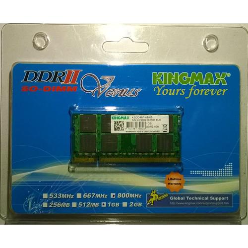 Barrette de RAM SO-DIMM KingMax DDR2 1GB 800Mhz