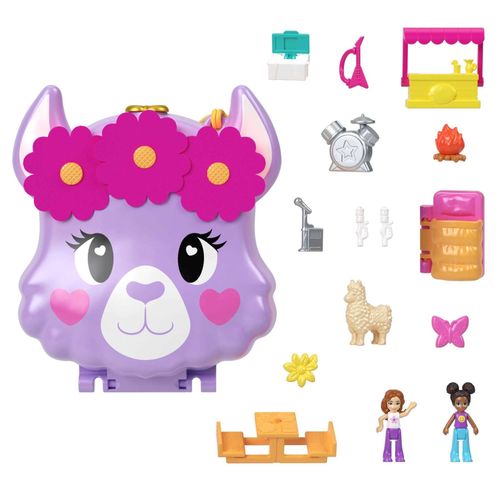 Polly Pocket - Coffret Aventures Du Lama - Coffret Mini Figurine - 4 Ans Et +