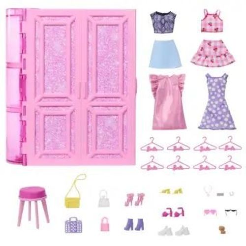 Barbie-Dressing De Rêve-Coffret Avec Vêtements Et Accessoires