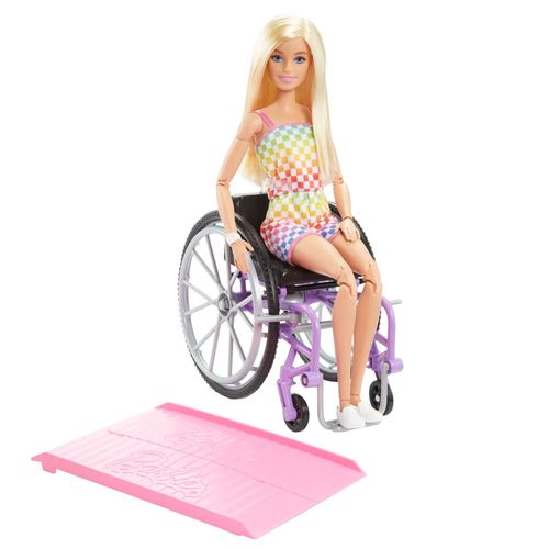Barbie Fashionistas 194 Blonde Avec Fauteuil Roulant - Coffret Poupée Mannequin - 3 Ans et +