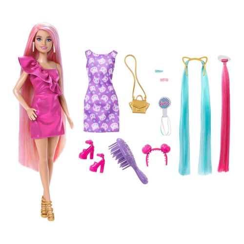Totally Hair Barbie - Poupée Ultra Chevelure Et Accessoires - Poupée Mannequin - 3 Ans Et +