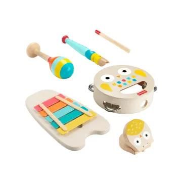 Fisher-Price - Coffret Musical Avec Instruments En Bois 6 Pices - Instrume... - 5