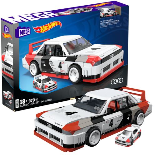 Mega-Hot Wheels-Audi 90 Quattro Imsa Gto, 973 Pièces À Construire