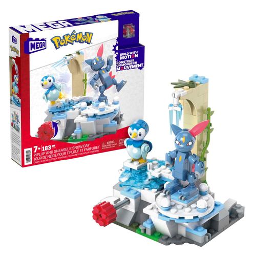 Mega Pokémon - Coffret De Construction Tiplouf Et Farfuret À La Neige - Jouet De Construction - 7 Ans Et +