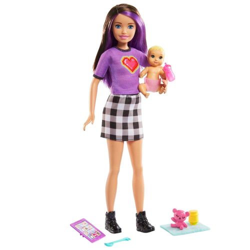 Barbie - Coffret Skipper Baby-Sitter Poupées Et Accessoires - Poupée Mannequin - 3 Ans Et +