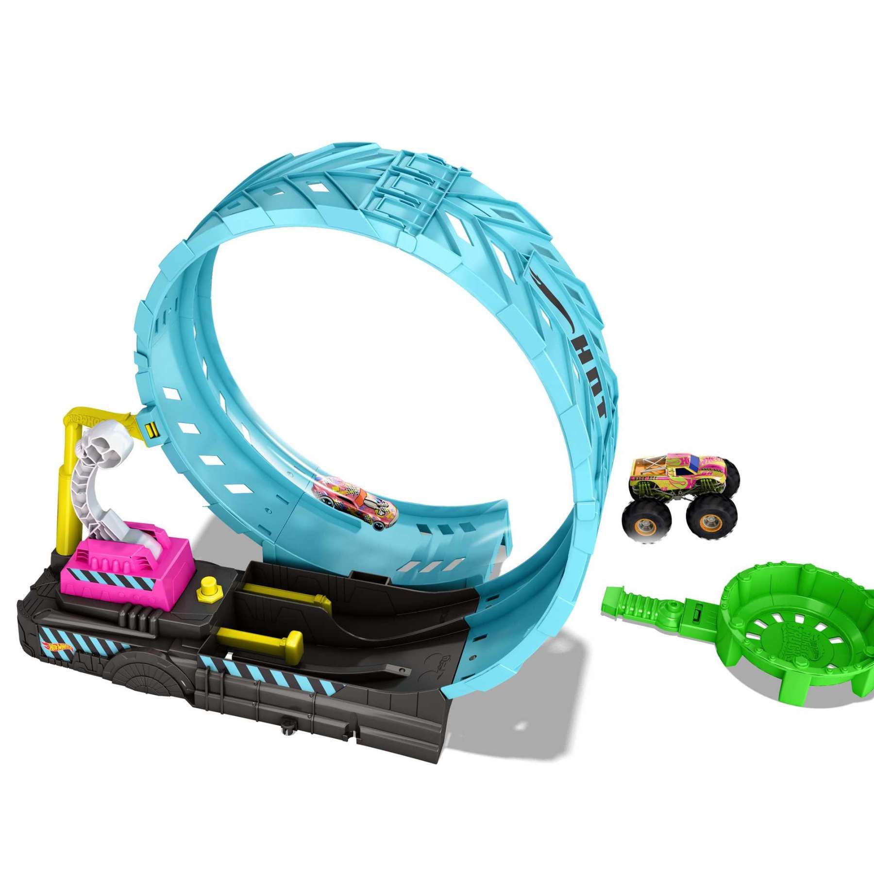 Monster Trucks Hot Wheels - Coffret Phosphorescent D�fi Looping - Petite Vo... - 5