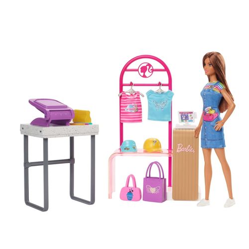 Barbie - Coffret Barbie Boutique Création - Poupée Mannequin - 5 Ans Et +