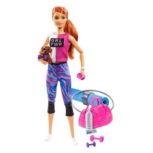 Barbie Bien-Être Gymnase Avec Petit Chien Et Accessoires Mattel Gjg57