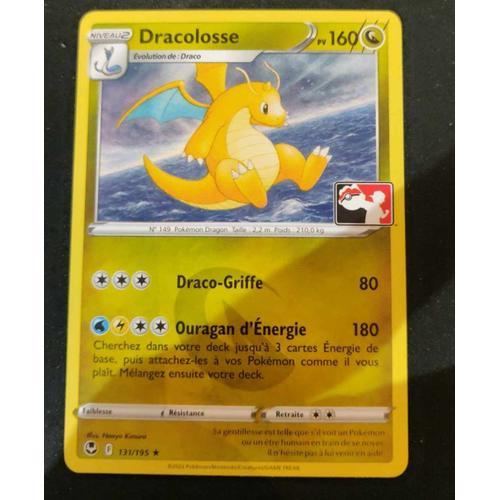 Pokemon Dracolosse 131 / 195 + Logo Trainer Tempete Argentee