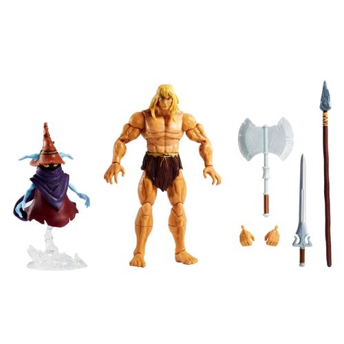 Maîtres De L'univers : Revelation Masterverse 2022 - Figurines Deluxe Savage He-Man & Orko 18 Cm
