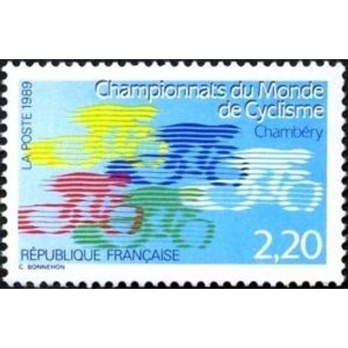 Timbre France 1989, Neuf - Championnats Du Monde De Cyclisme À Chambéry - 2.20 Yt 2590