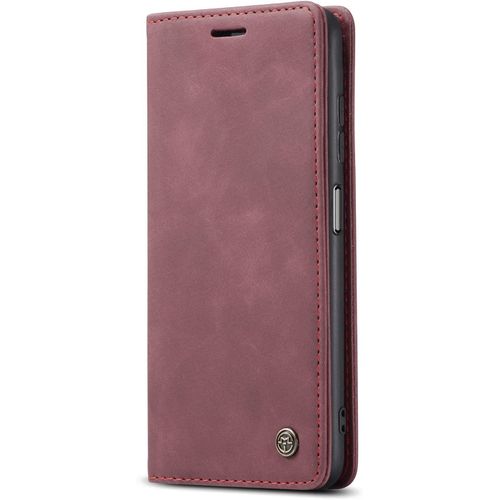 Coque Xiaomi Redmi Note 10/Redmi Note 10s,Coque Rabat Avec Magnetique,Housse Portefeuille Cartes Stand Fonction (Rouge)