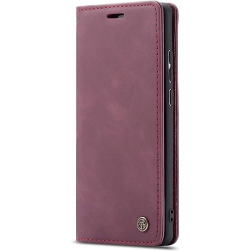 Coque Samsung Galaxy A20/A30/M10s,Coque Rabat Avec Magnetique,Housse Portefeuille Cartes Stand Fonction (Rouge)