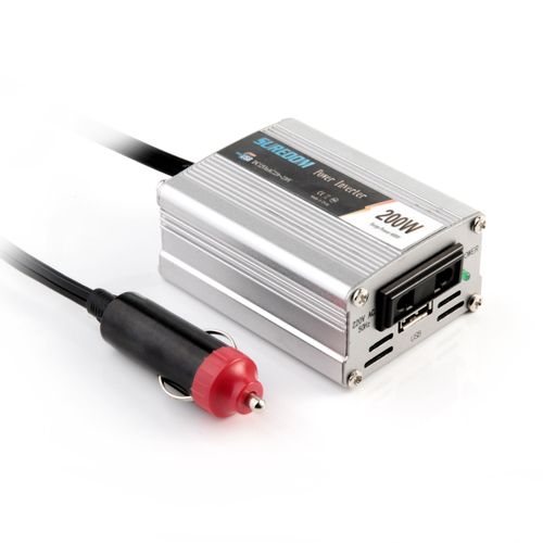 12v 220v (Argent) - Convertisseur De Puissance De Voiture 200w Convertisseur De Tension