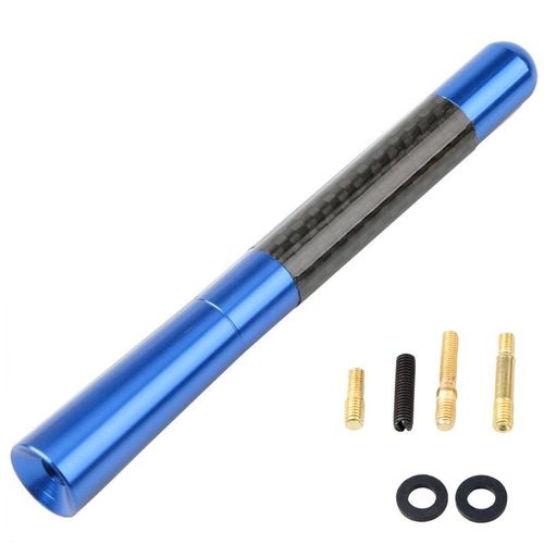 Bleu - Antenne Radio Courte En Fiber De Carbone De 12cm Pour Voiture Bmw Ford Focus Peugeot Citroën Opel Skoda Toyota Dodge
