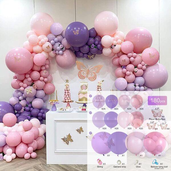 Décorations De Noël Ballons Papillon Violet Guirlande Arc Latex Ballon Fête  Danniversaire Décor Enfants Adulte Ballon De Mariage Baby Shower Décor  Ballon R230928 Du 11,61 €