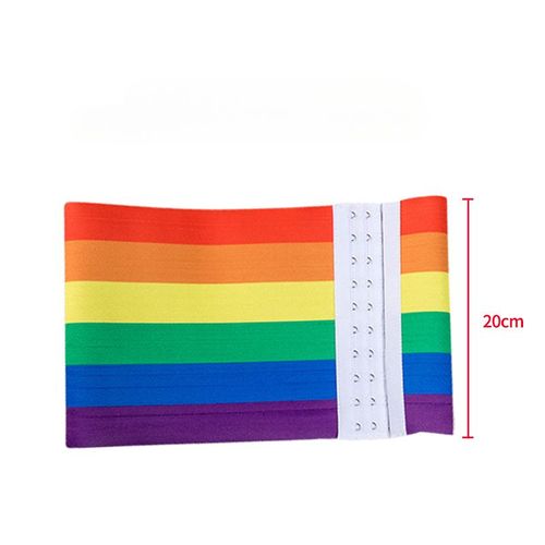 Haleychan-Haut De Poitrine Sans Bretelles Pour Femme,Corset À Rayures Arc-En-Ciel,Pour Sanclesbiennes,Tomboy,Lgbt