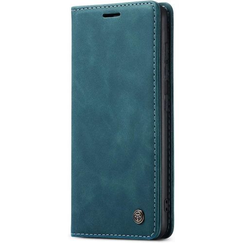 Coque Samsung Galaxy A41,Coque Rabat Avec Magnetique,Housse Portefeuille Cartes Stand Fonction (Bleu)