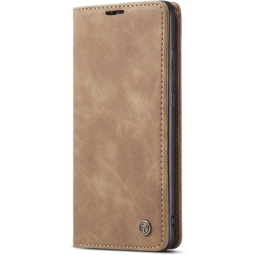Coque Huawei Mate 30,Coque Rabat Avec Magnetique,Housse Portefeuille Cartes Stand Fonction (Brun)