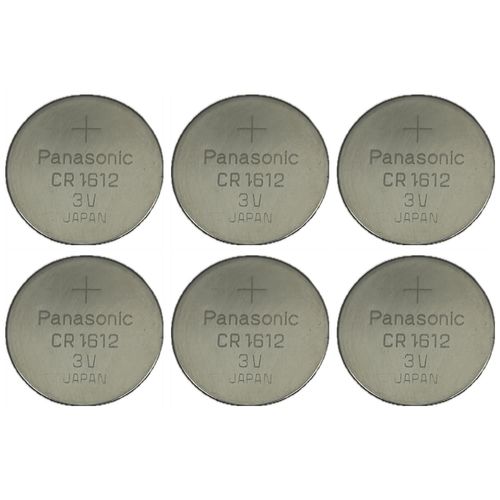 Panasonic Lot de 6 Piles Bouton Lithium CR1612 - 3V 40mAh