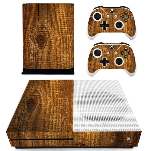 Housse De Protection En Vinyle Pour Console Xboxone S, Autocollant En Bois Personnalisé Pour Microsoft Xbox One Slim Skin