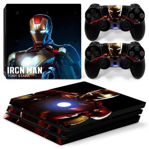Autocollant En Vinyle Marvel Iron Man Star Wars, Pour Console Ps4 Pro Et 2 Manettes, Accessoires De Jeu