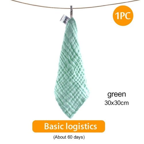 Mouchoir En Coton De Couleur Unie Pour Femme Et Fille,Écharpe Douce,Serviette Carrée En Gaze,28x28 - Type Green