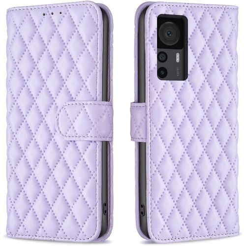 Coque Pour Xiaomi 12t Pro 5g, Housse En Xiaomi 12t 5g, Housse Magnetique Flip Portefeuille Avec Fentes De Cartes Pour Xiaomi 12t / 12t Pro 5g, Violet