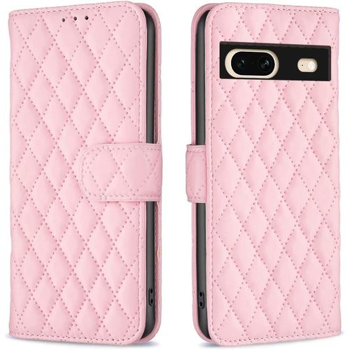 Coque Pour Google Pixel 7, Housse En Google Pixel 7, Housse Magnetique Flip Portefeuille Avec Fentes De Cartes Pour Google Pixel 7 5g, Rose