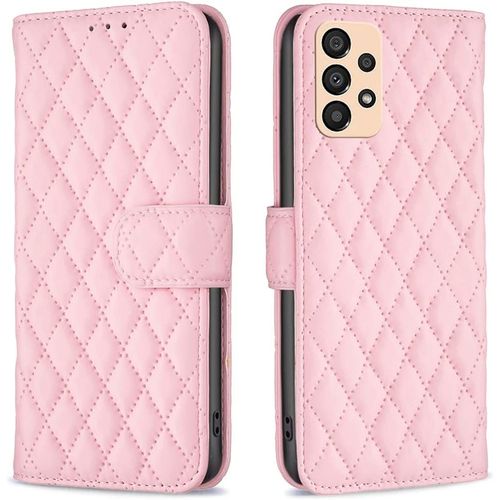 Coque Pour Samsung Galaxy A33, Housse En Samsung A33, Housse Magnetique Flip Portefeuille Avec Fentes De Cartes Pour Samsung Galaxy A33 5g, Rose