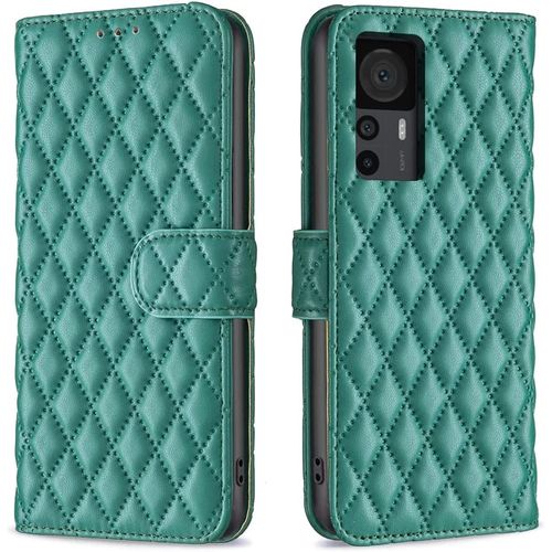 Coque Pour Xiaomi 12t Pro 5g, Housse En Xiaomi 12t 5g, Housse Magnetique Flip Portefeuille Avec Fentes De Cartes Pour Xiaomi 12t / 12t Pro 5g, Vert