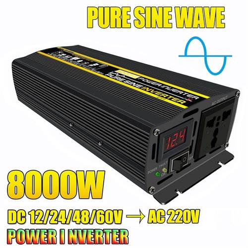 50hz 220v (210-230v) - Dc 24v - 3000w - Lcd Display Solar Power Inverter Pure Sine Wave Voltage Transformer Car Charge Converter