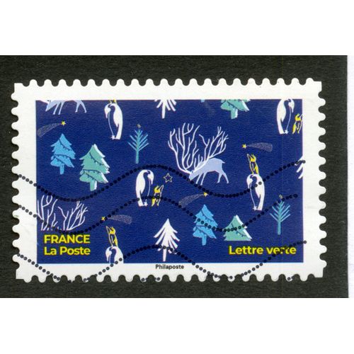 Timbre Oblitéré La Foret ,France, La Poste, Lettre Verte