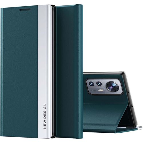 Coque Pour Xiaomi 12t/12t Pro 5g,Housse En Avec [Nano-Adsorption][Fonction Support],Pc/Pu Portefeuille Flip Phone Case Cover,Vert