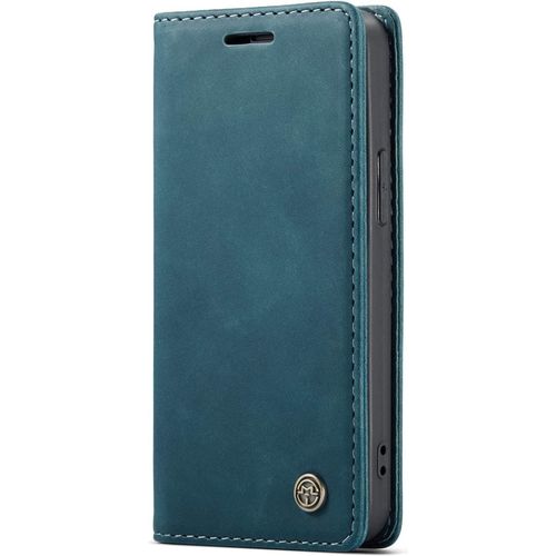 Coque Iphone 13 Mini,Coque Rabat Avec Magnetique,Housse Portefeuille Cartes Stand Fonction (Bleu)