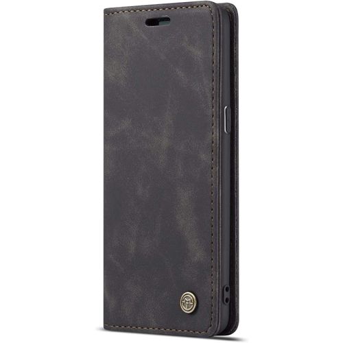 Coque Samsung Galaxy S8,Coque Rabat Avec Magnetique,Housse Portefeuille Cartes Stand Fonction (Noir)